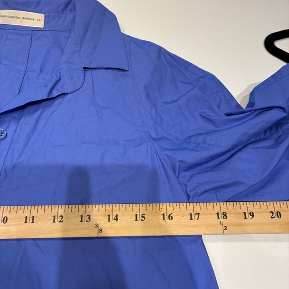 Purificacion Garcia Blue Trapeze Shirt Midi Dress XS - Picture 5 of 7